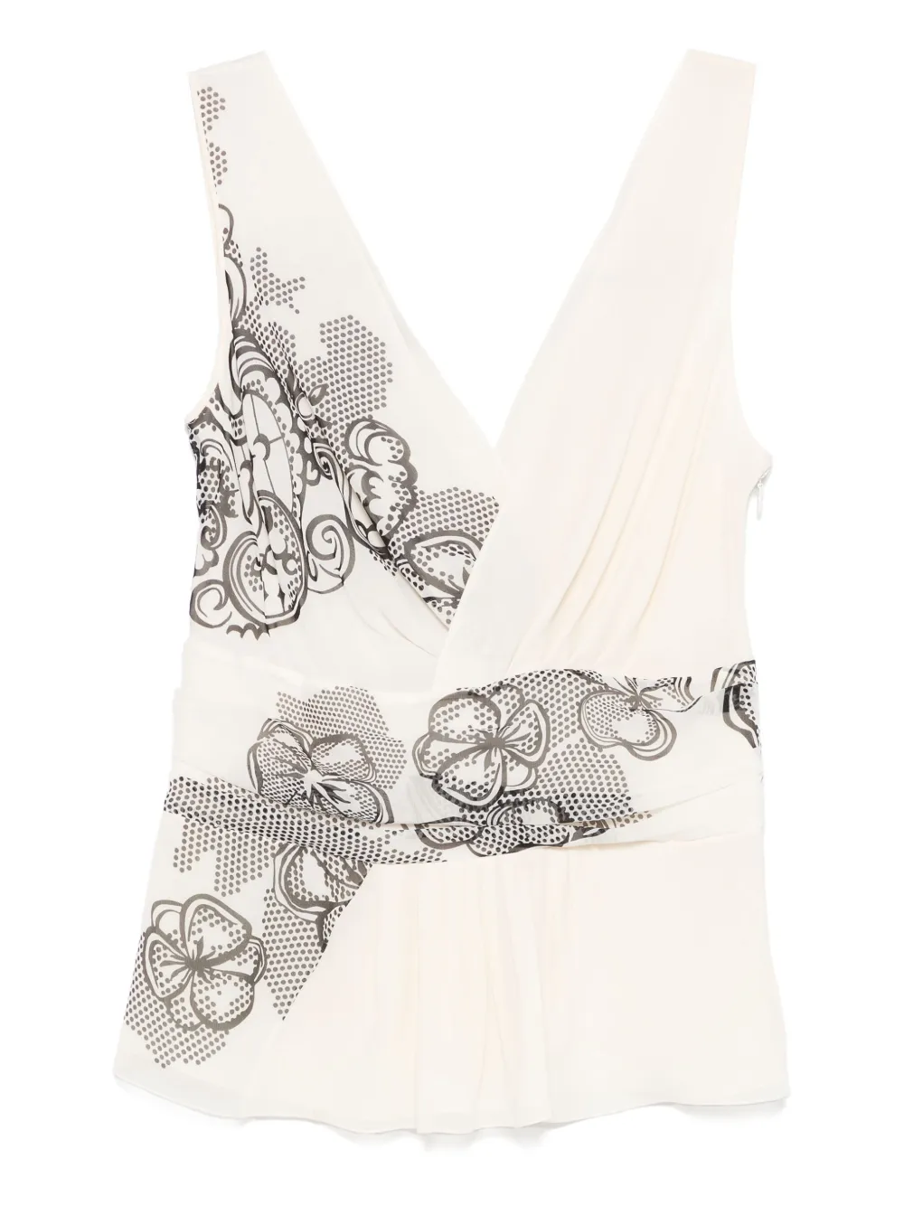John Galliano Pre-Owned 2000s silk top - ニュートラル John Galliano Pre-Owned 2000s silk top - ニュートラル