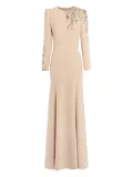 Jenny Packham Honor sequin-embellished maxi dress - Neutrals