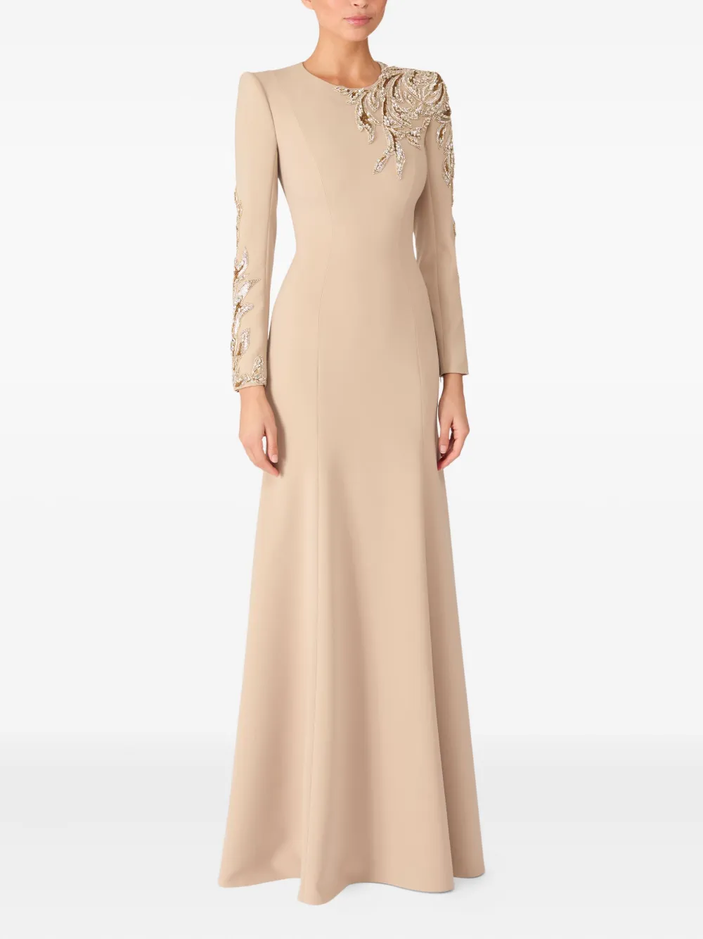 Jenny Packham Honor maxi-jurk verfraaid met pailletten Beige