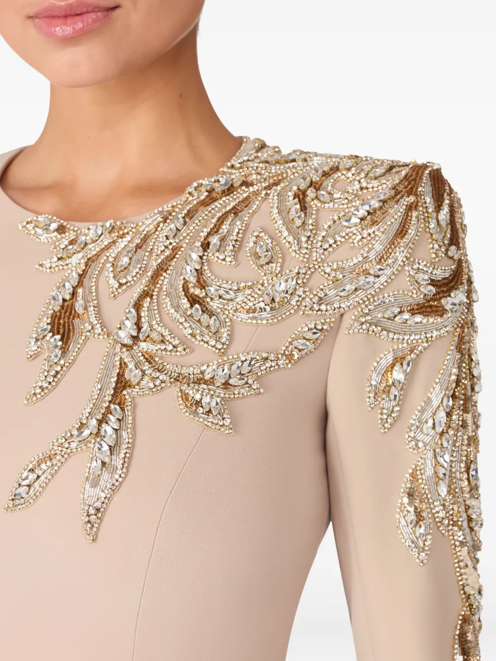 Jenny Packham Honor maxi-jurk verfraaid met pailletten Beige