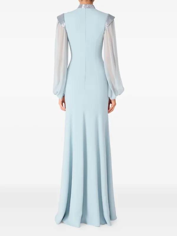 chinese dress ladies Isabelle Long Sleeve Ruffle Hem Maxi Dress