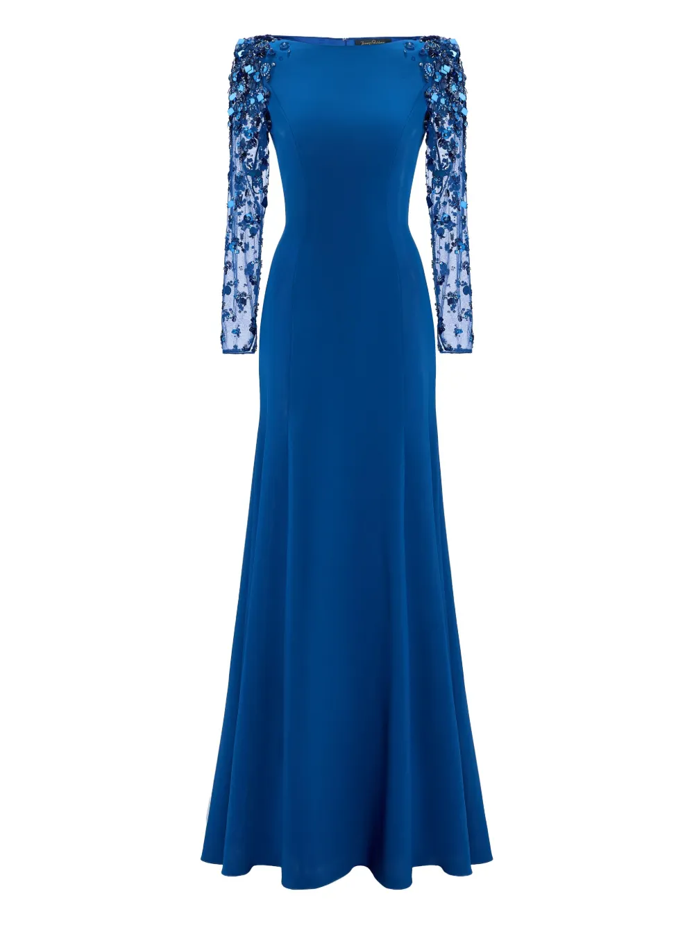 Jenny Packham Sylvia sequin-embellished long-sleeve dress Blauw