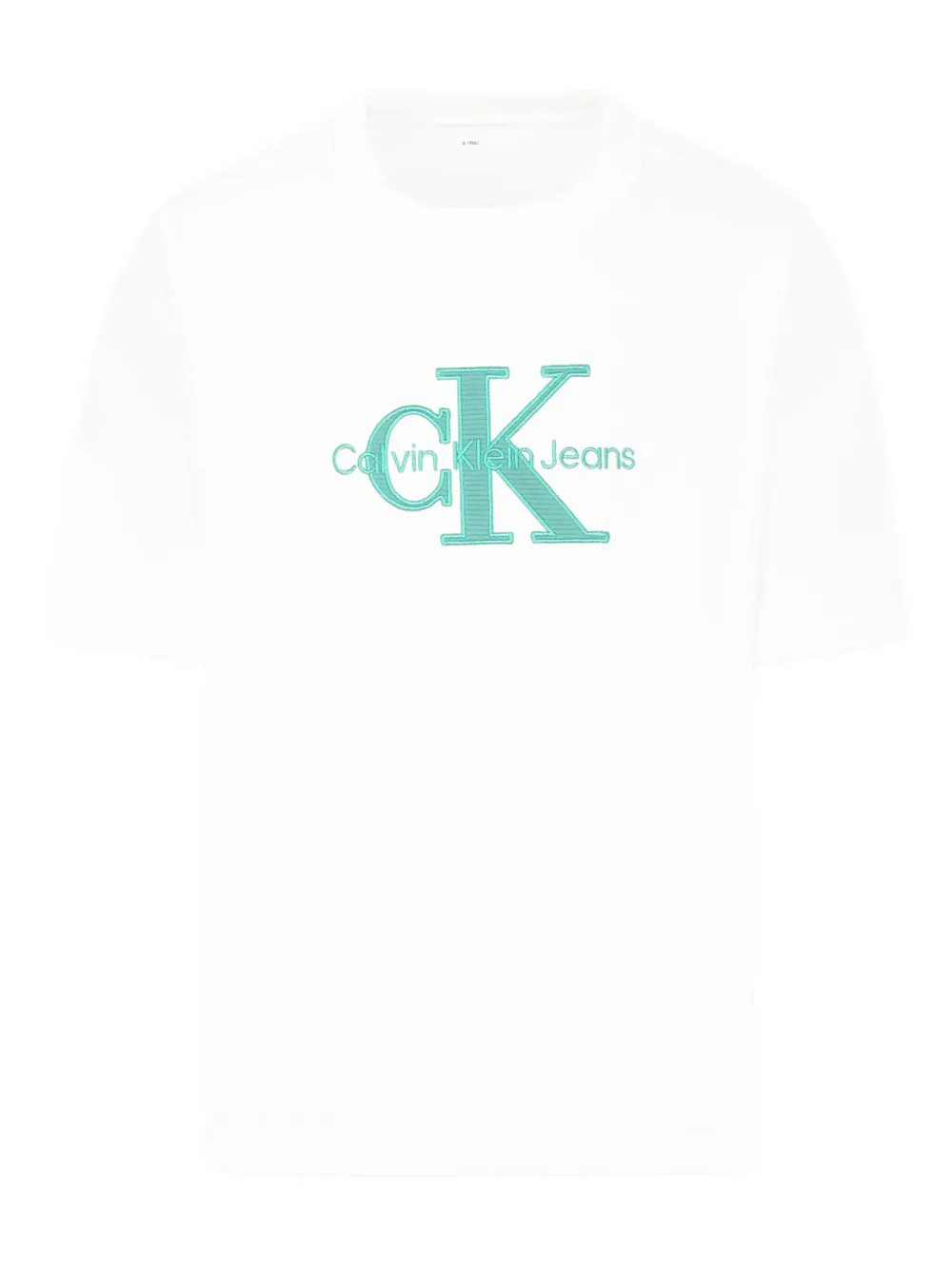 Calvin Klein Logo-embroidered T-shirt In White