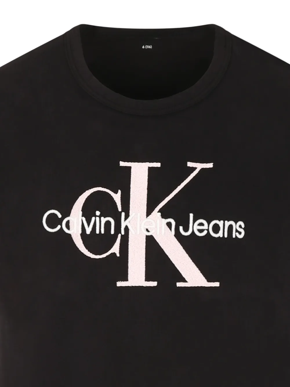 Calvin Klein Kids T-shirt met geborduurd logo Zwart