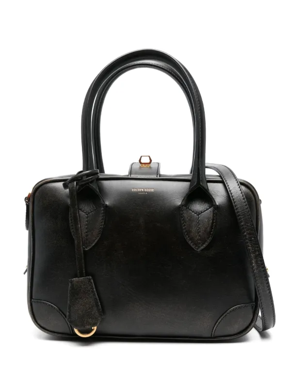 【GOLDEN GOOSE】VITA ハンドバッグ Vita Bag in burgundy leather with gold details