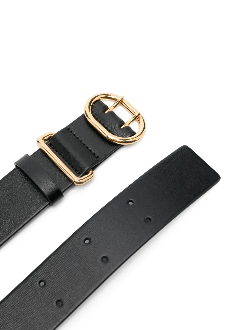Jil Sander Leren riem - Zwart