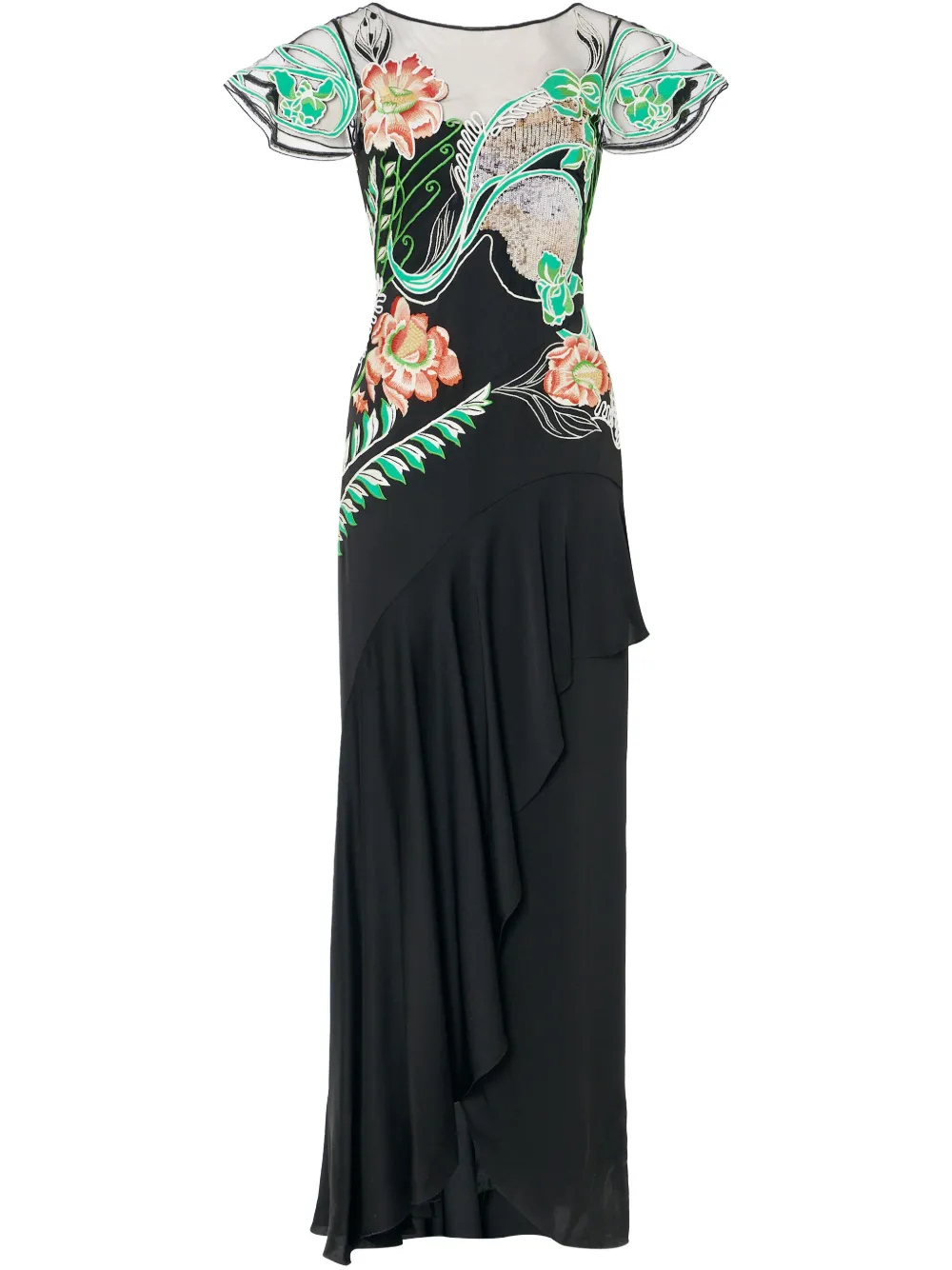Temperley London Gracia ラッフル ドレス - ブラック Temperley London Gracia ラッフル ドレス - ブラック