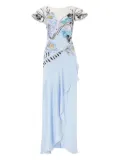 Temperley London Gracia ruffle sequin-embellished dress - Blue