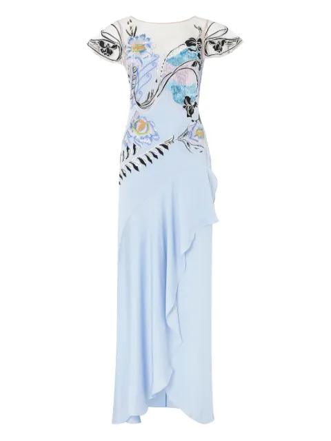 Temperley London Gracia ruffle sequin-embellished dress