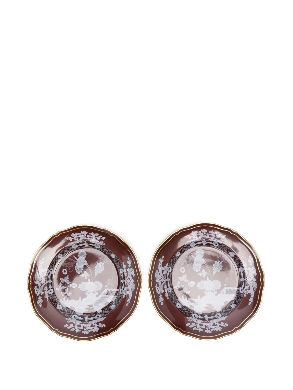 GINORI 1735 Oriente Italiano dessert plate (set of two) | Brown | Image 1