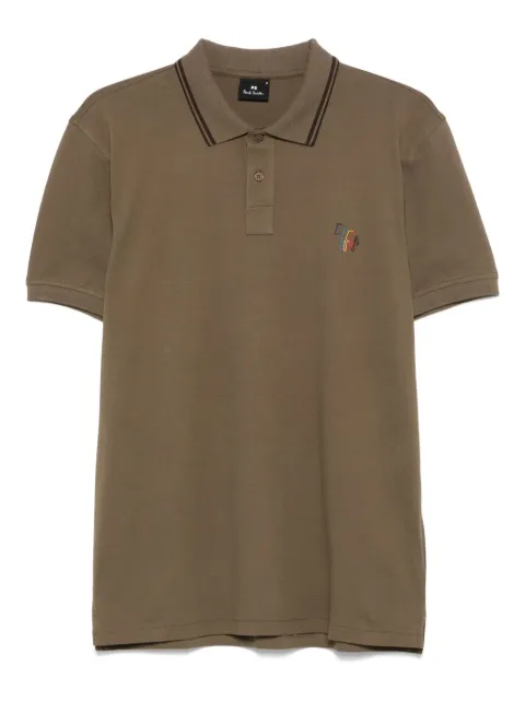 PS Paul Smith Broad Stripe Zebra-embroidery polo shirt