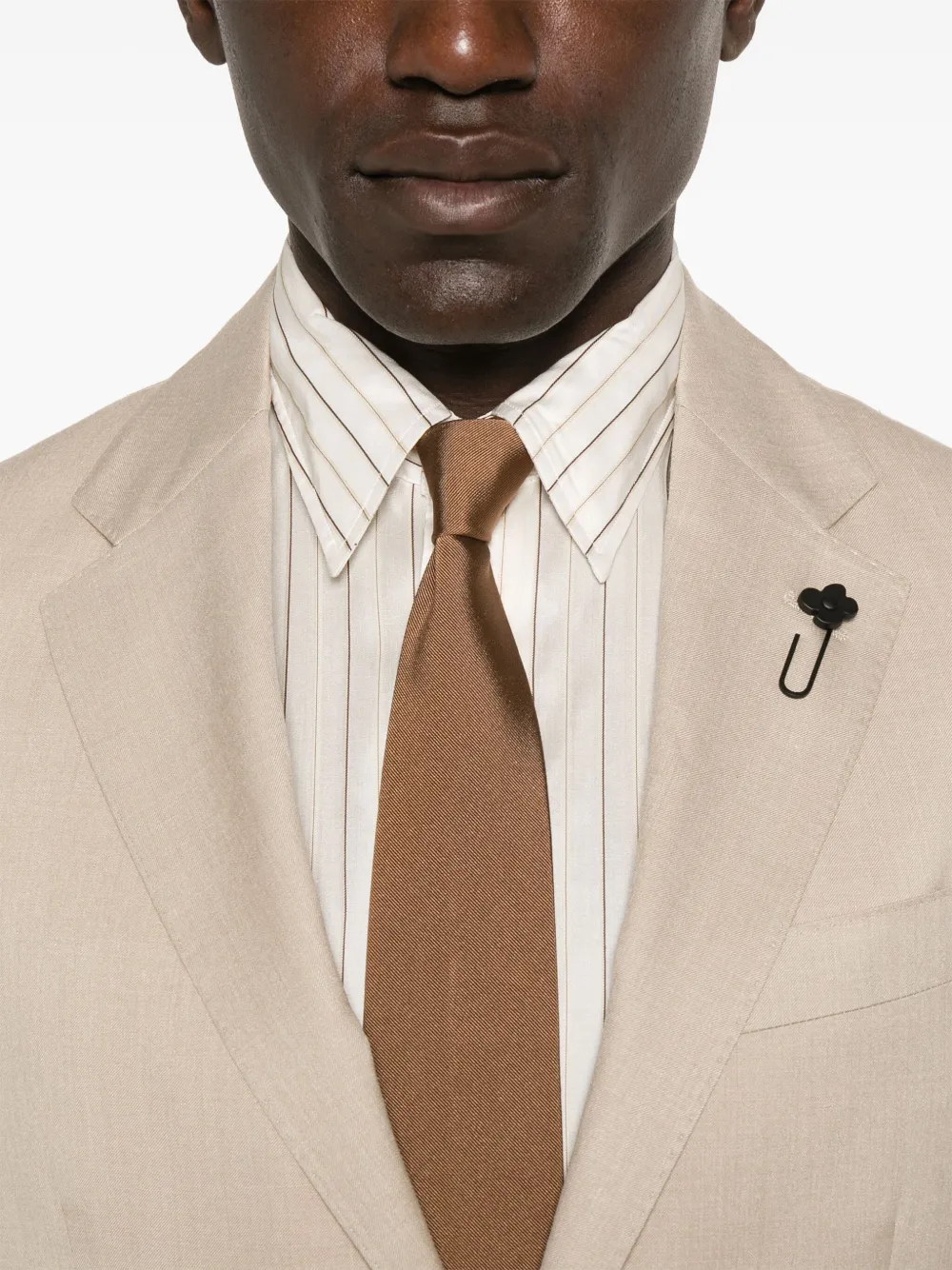 Lardini Blazer met enkele rij knopen Beige