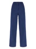 Antonelli linen straight-leg trousers - Blue