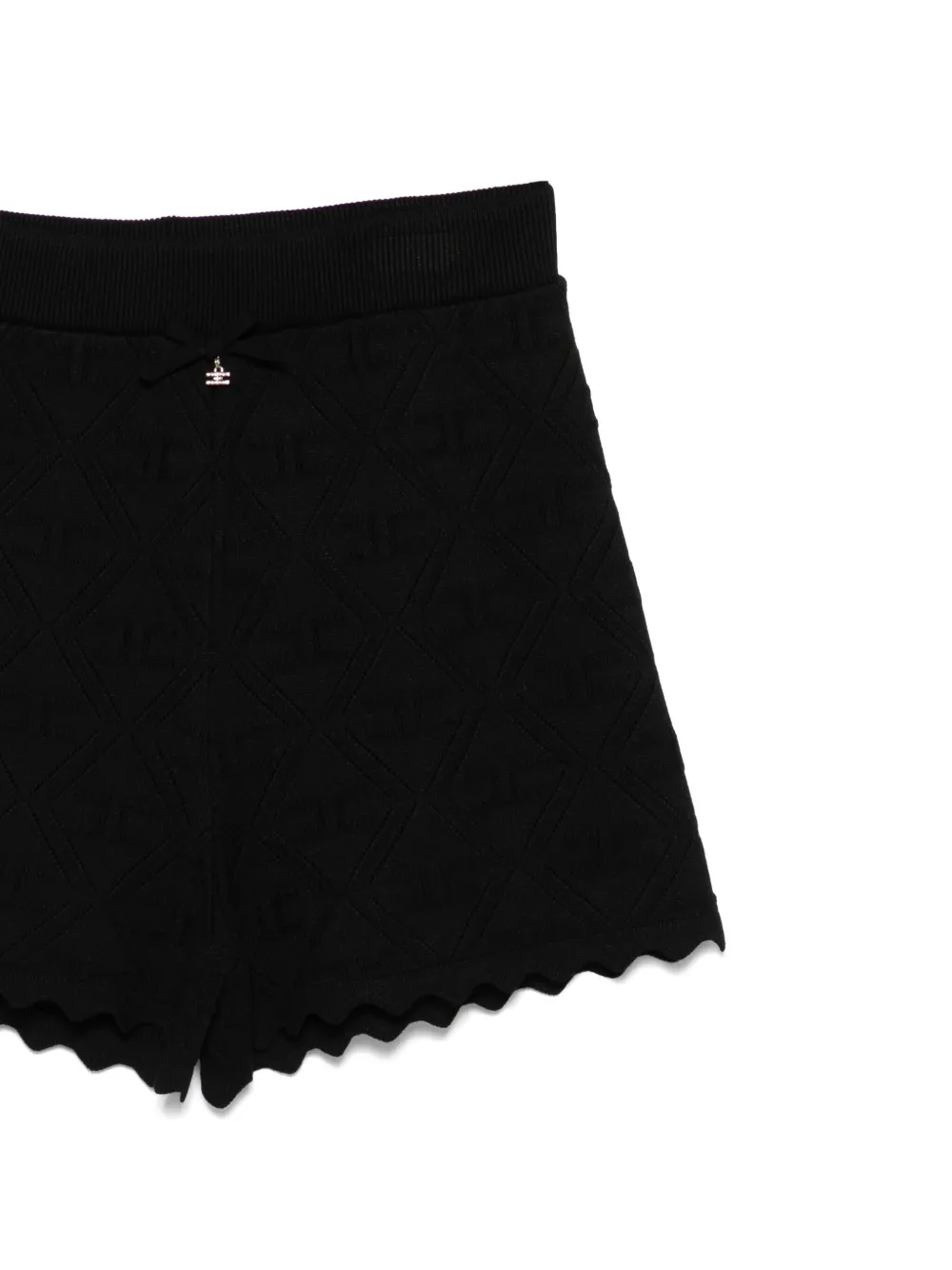 Elisabetta Franchi La Mia Bambina Shorts met logo jacquard Zwart