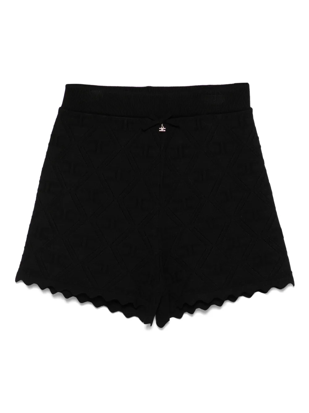 Elisabetta Franchi La Mia Bambina Shorts met logo jacquard Zwart