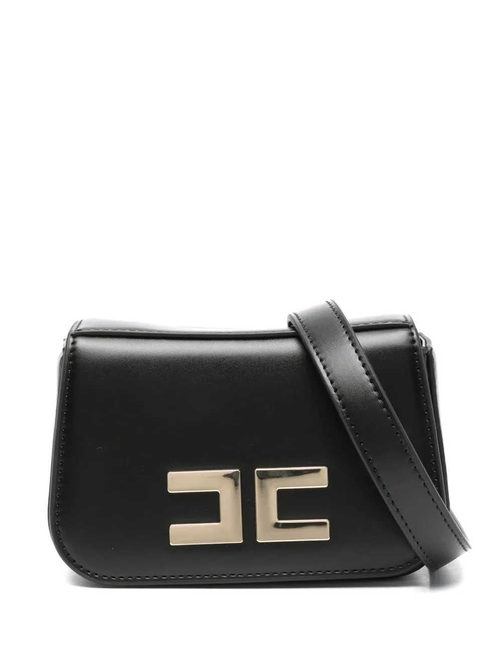 Elisabetta Franchi La Mia Bambina Crossbodytas met logo Zwart