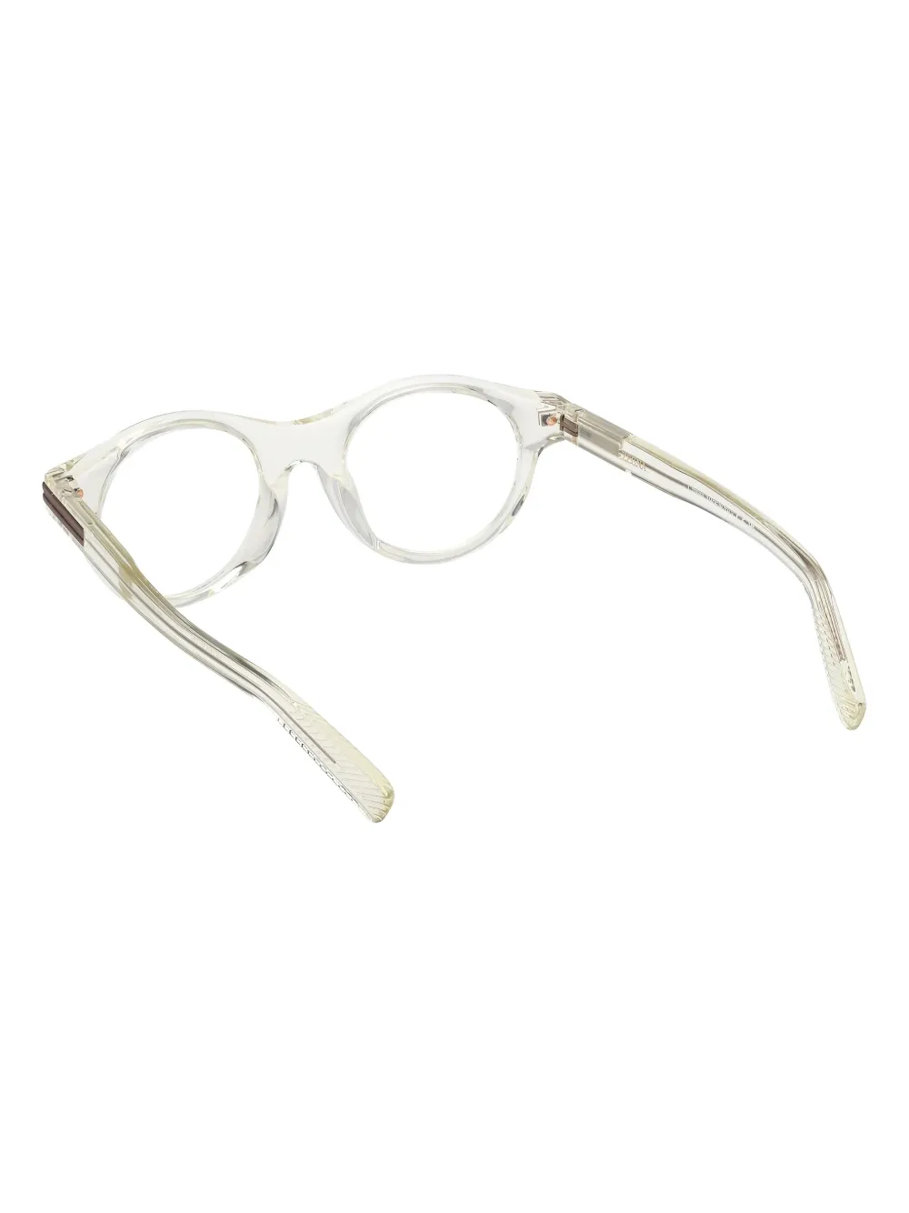 Zegna Bril met rond montuur Beige