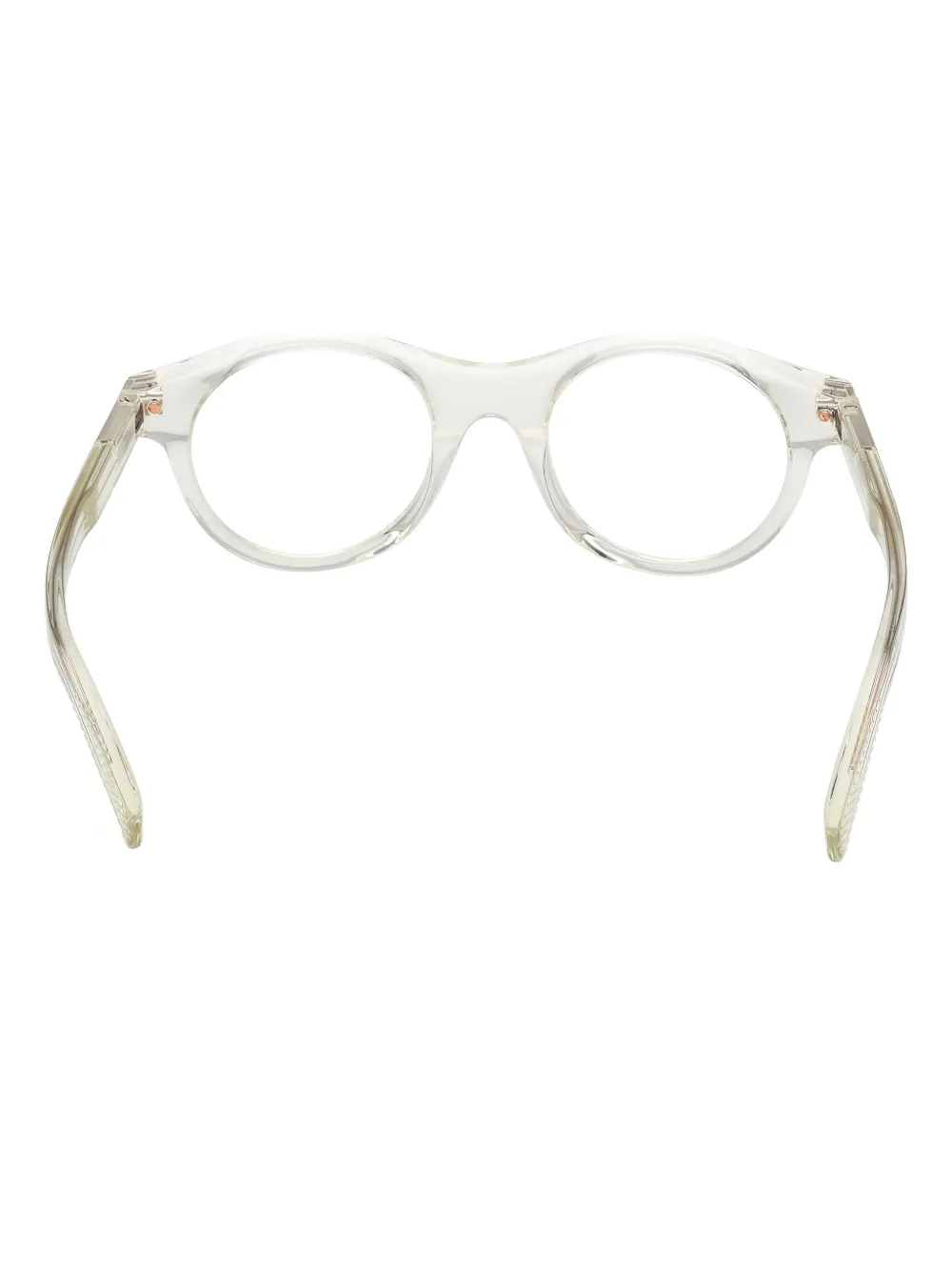 Zegna Bril met rond montuur Beige