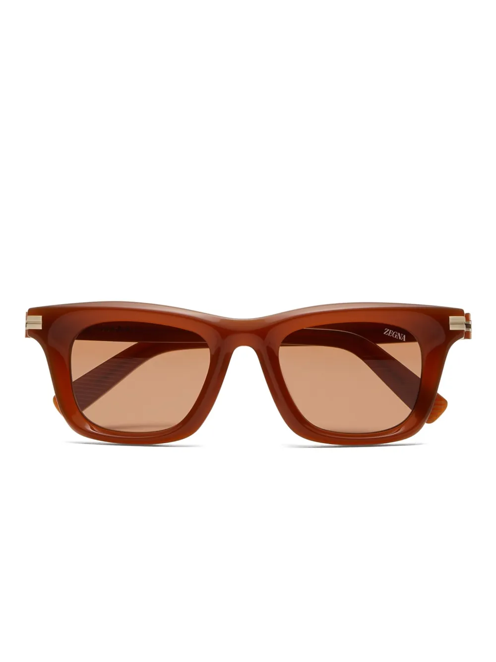 Zegna rectangular-frame sunglasses | Brown | Image 1