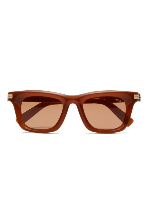 Zegna Sonnenbrille mit eckigem Gestell