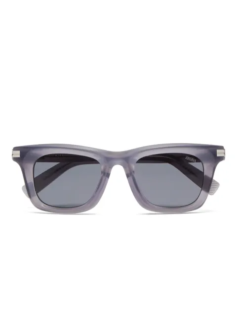 Zegna lentes de sol con armazón angular