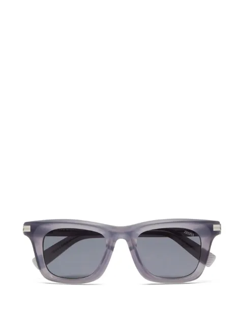 Zegna lentes de sol con armazón angular