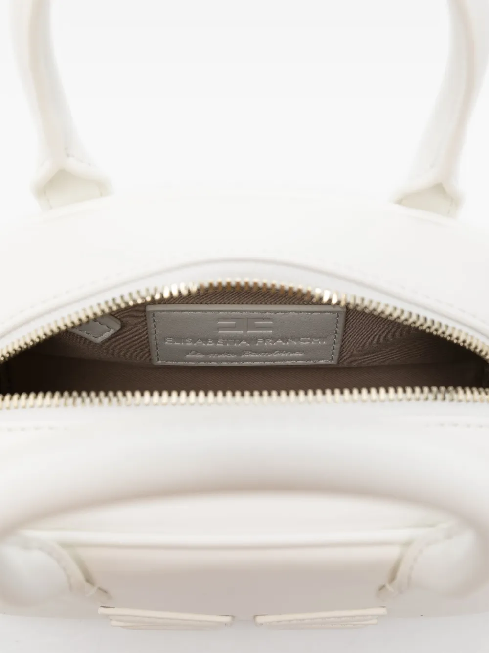 Elisabetta Franchi La Mia Bambina Shopper met logopatch Wit