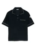 Moncler textured polo shirt - Blue