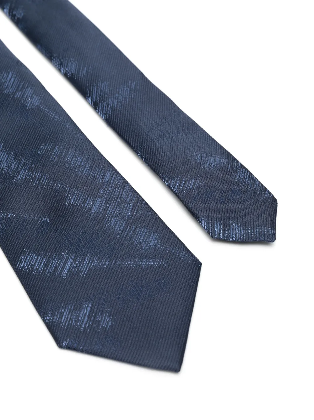 emporioarmani Emporio Armani Stropdas met jacquard - Blauw