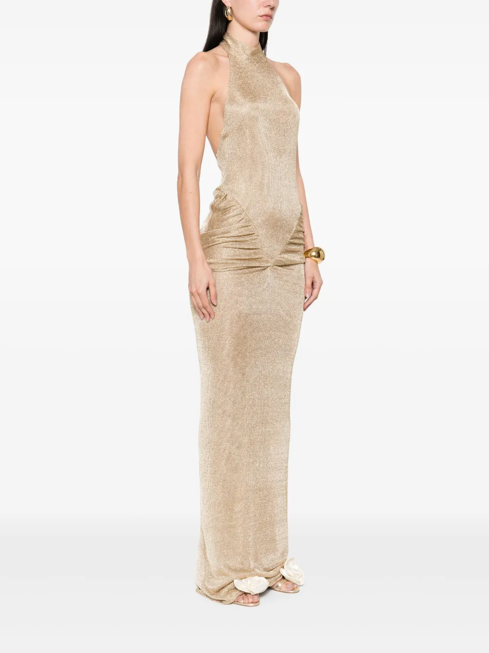 The New Arrivals Ilkyaz Ozel Cass maxi-jurk Beige