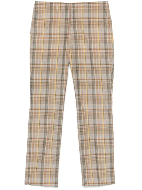 FENDI pantalones con cuadros estampados de algodón