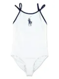 POLO RALPH LAUREN KIDS Polo Pony-print swimsuit - White