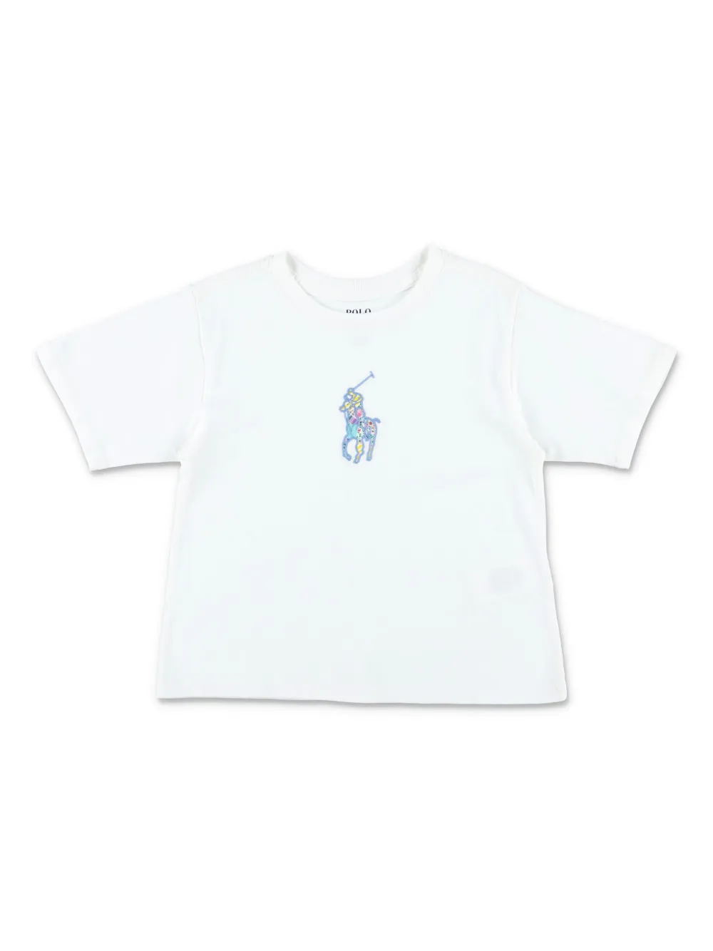 POLO RALPH LAUREN KIDS T-shirt met geborduurd logo Wit