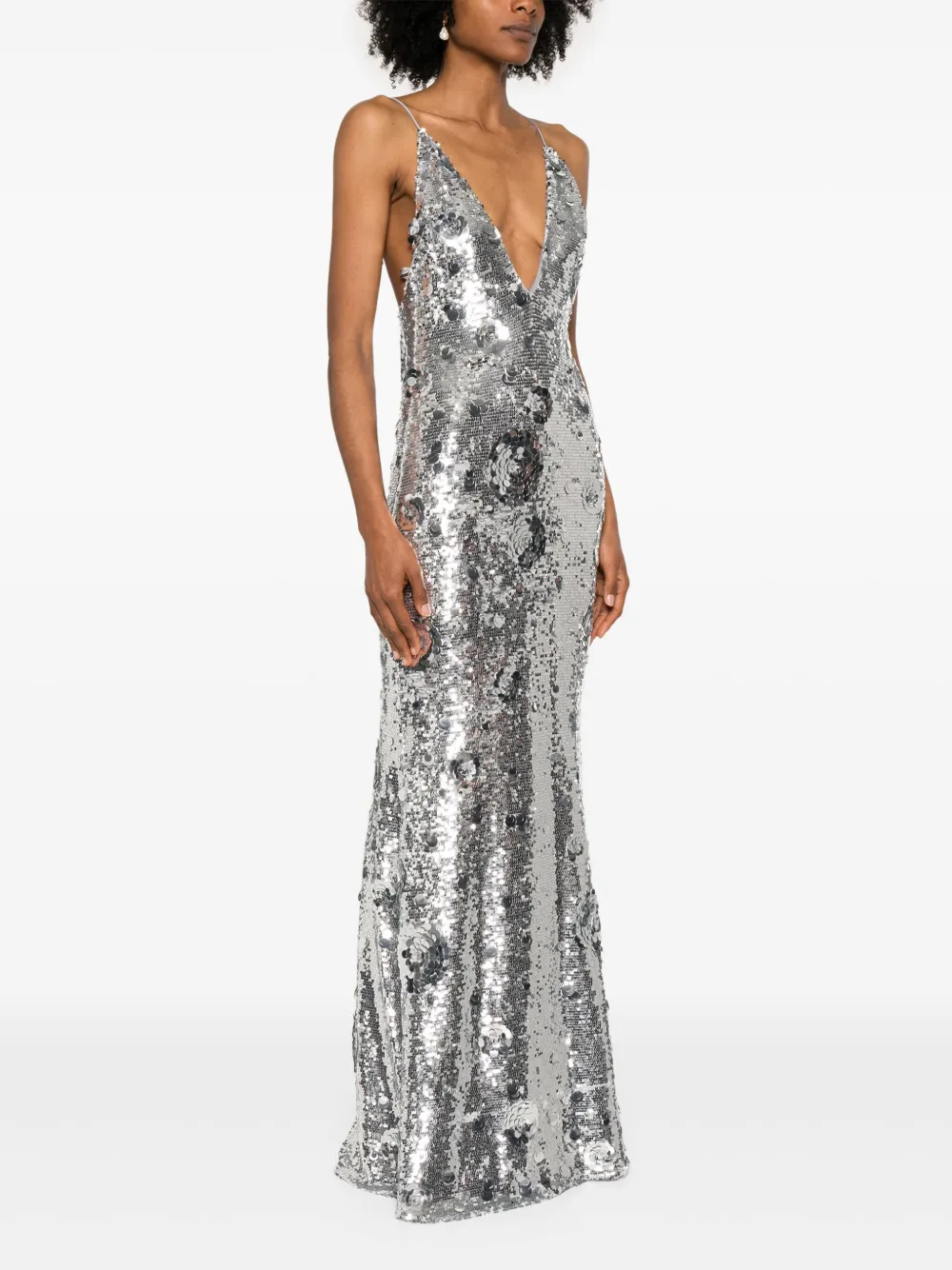 The New Arrivals Ilkyaz Ozel Claudie maxi-jurk Zilver