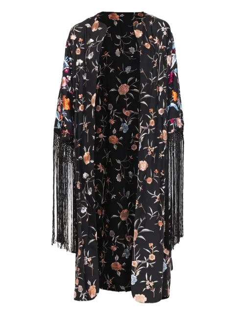 Sea Priscilla floral-embroidered fringed jacket