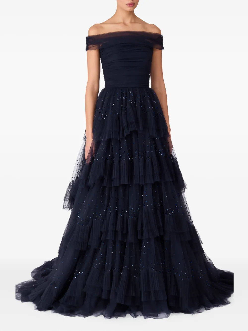 Jenny Packham Queenie maxi-jurk - Blauw