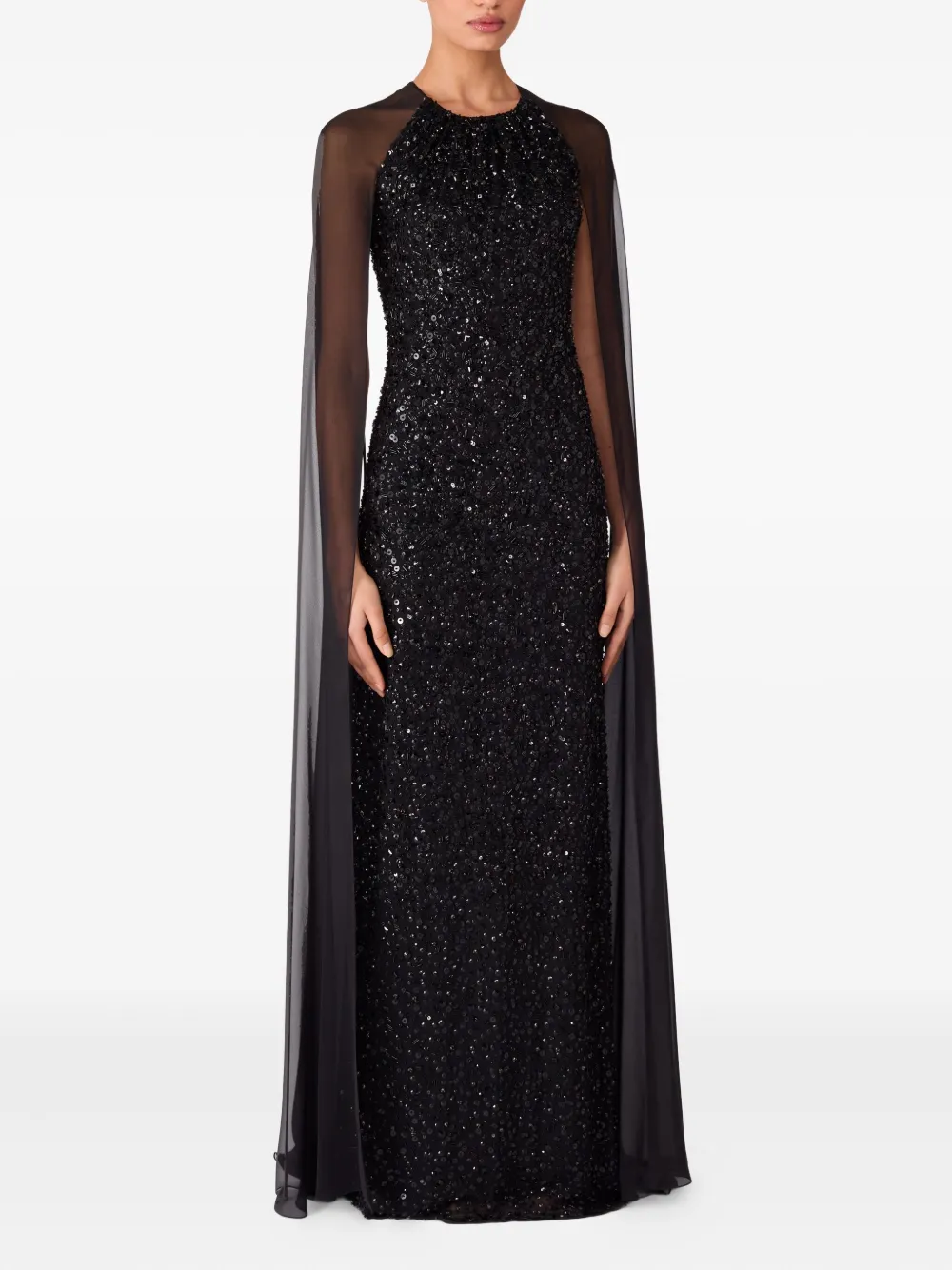 Jenny Packham Elite maxi-jurk - Zwart