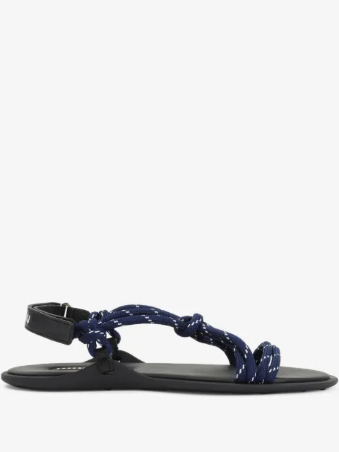 Miu Miu Platte sandalen met touw