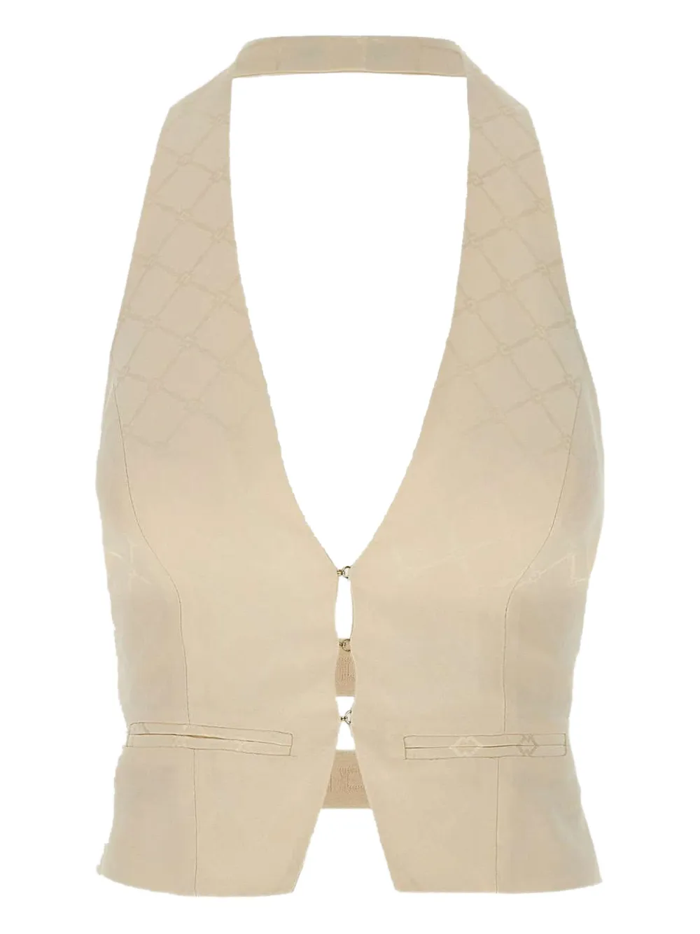 Elisabetta Franchi top con cuello halter | neutro | Image 1