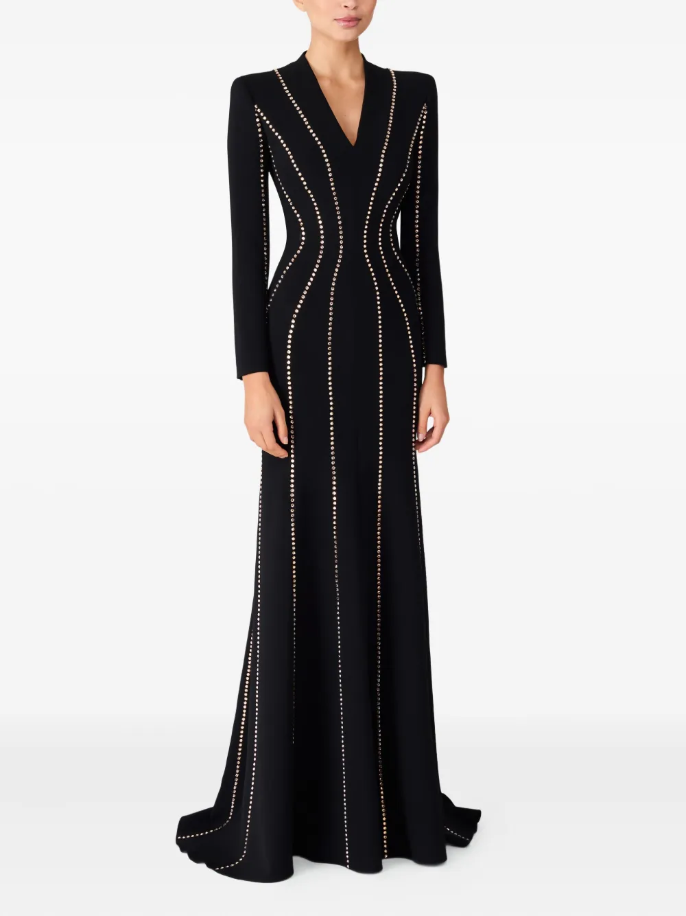 Jenny Packham Victoire Rhinestone-embellished Maxi Gown