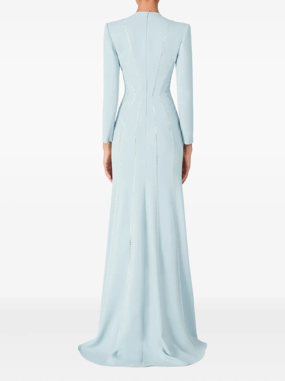 Jenny Packham Victoire avondjurk verfraaid met stras Blauw
