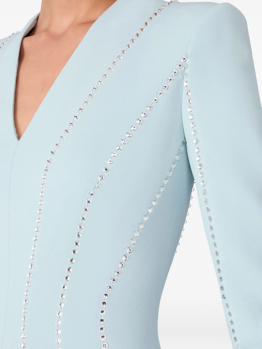 Jenny Packham Victoire avondjurk verfraaid met stras Blauw