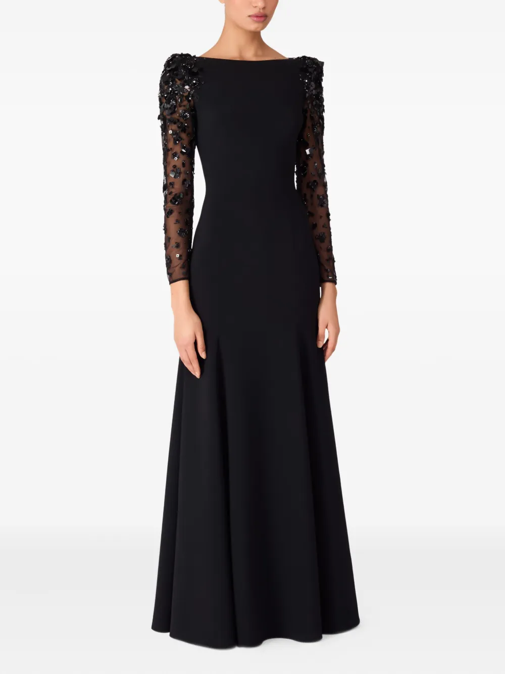 Jenny Packham Sylvia maxi-dress - Zwart