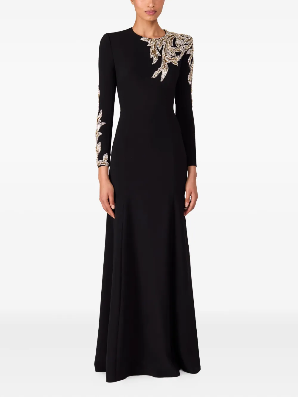 Jenny Packham Honor avondjurk verfraaid met kralen Zwart
