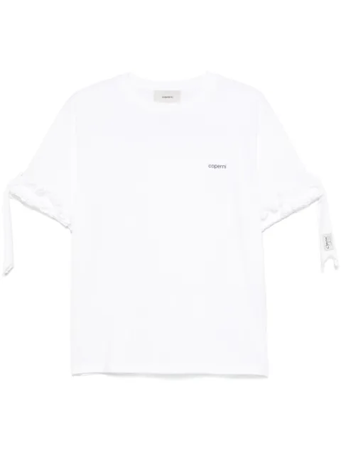Coperni logo-print ruffle-trim T-shirt