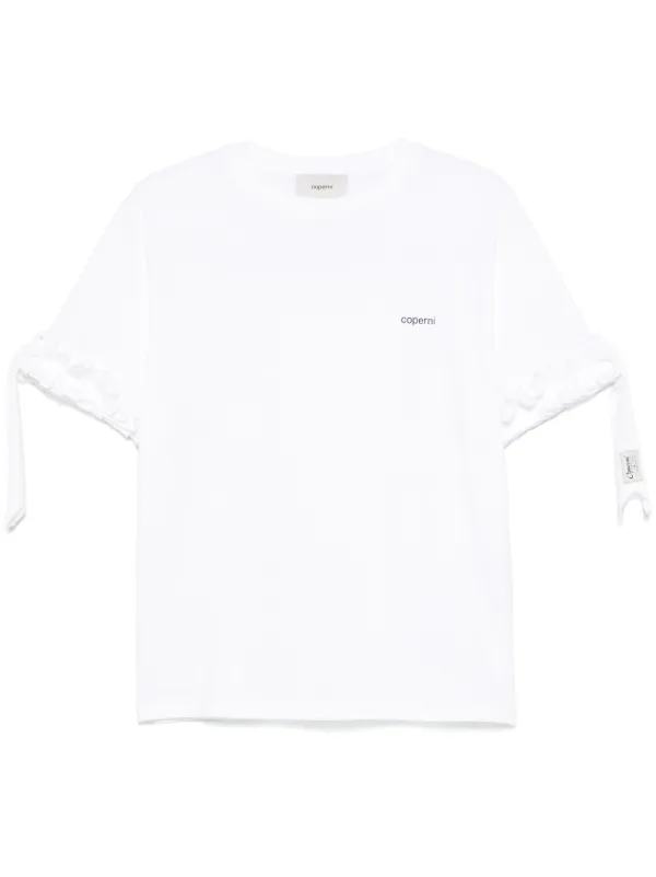 Coperni ラッフルトリム Tシャツ Coperni ラッフルトリム Tシャツ | ホワイト | FARFETCH JP