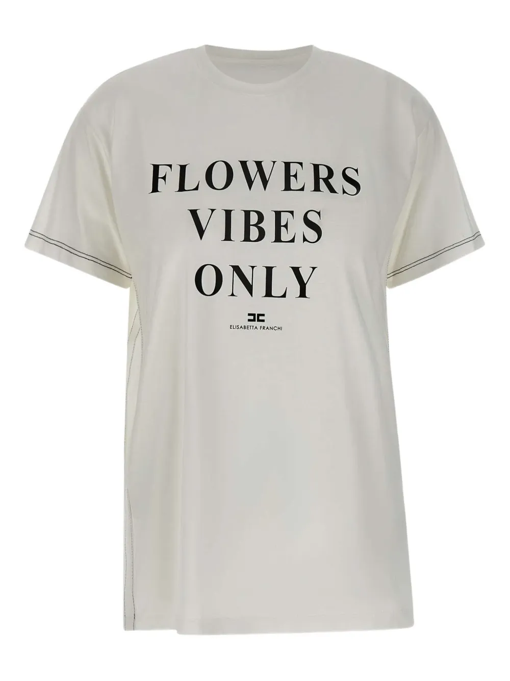 Elisabetta Franchi Katoenen T-shirt Wit