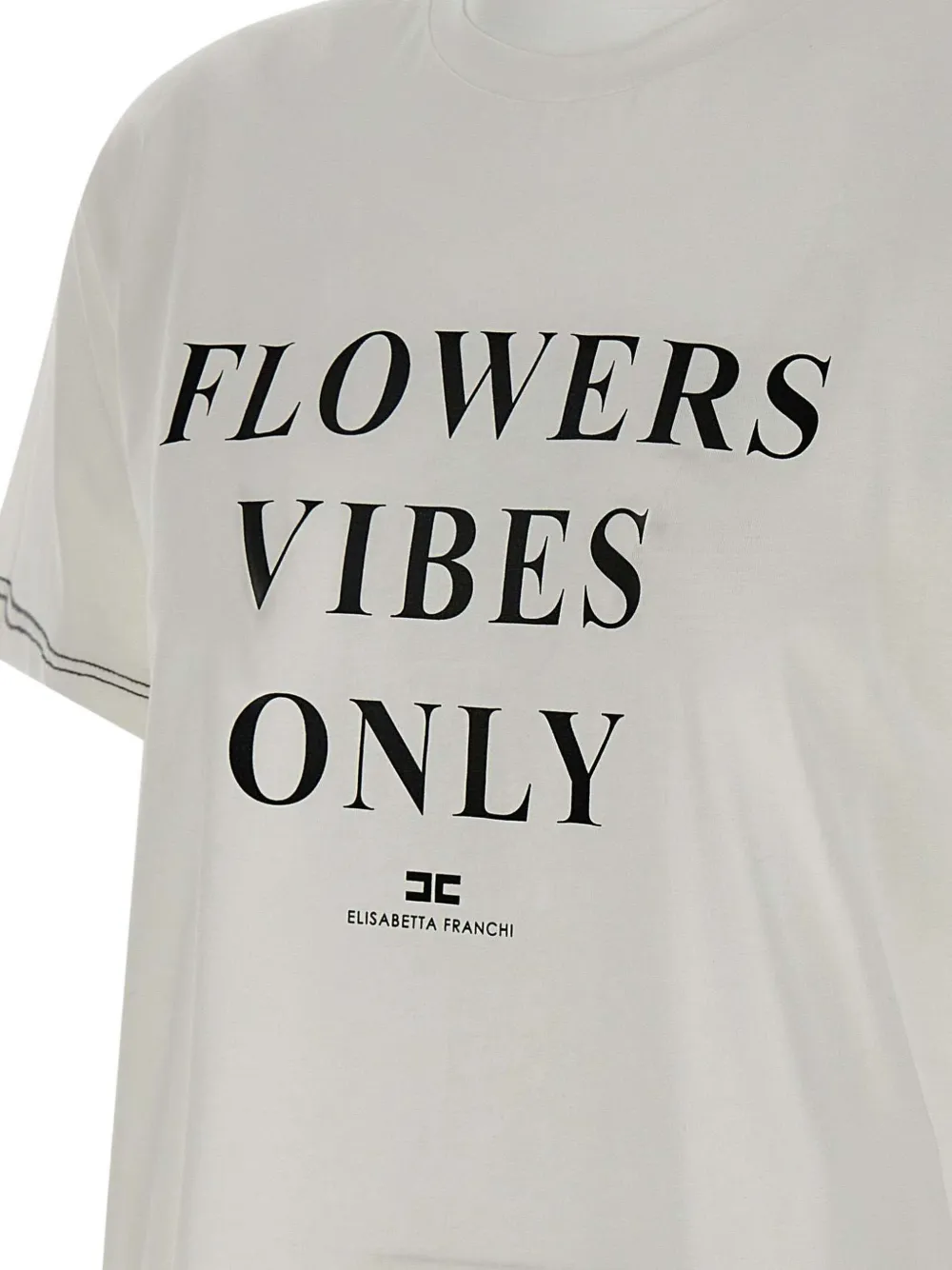 Elisabetta Franchi Katoenen T-shirt Wit