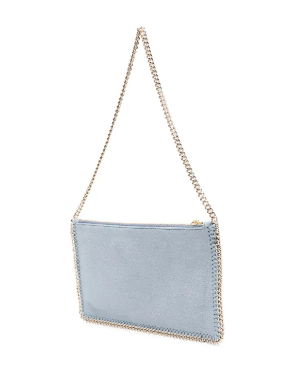 【Stella McCartney】 Logo faux suede shoulder bag STELLA MCCARTNEY Stella Logo faux suede shoulder bag