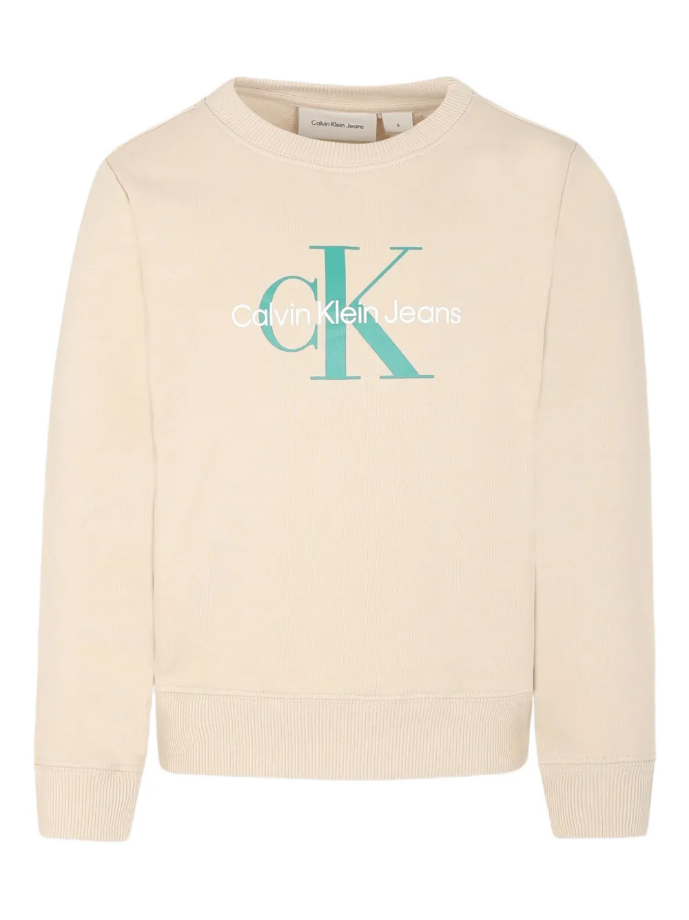 Calvin Klein Kids Sweater met logoprint Beige